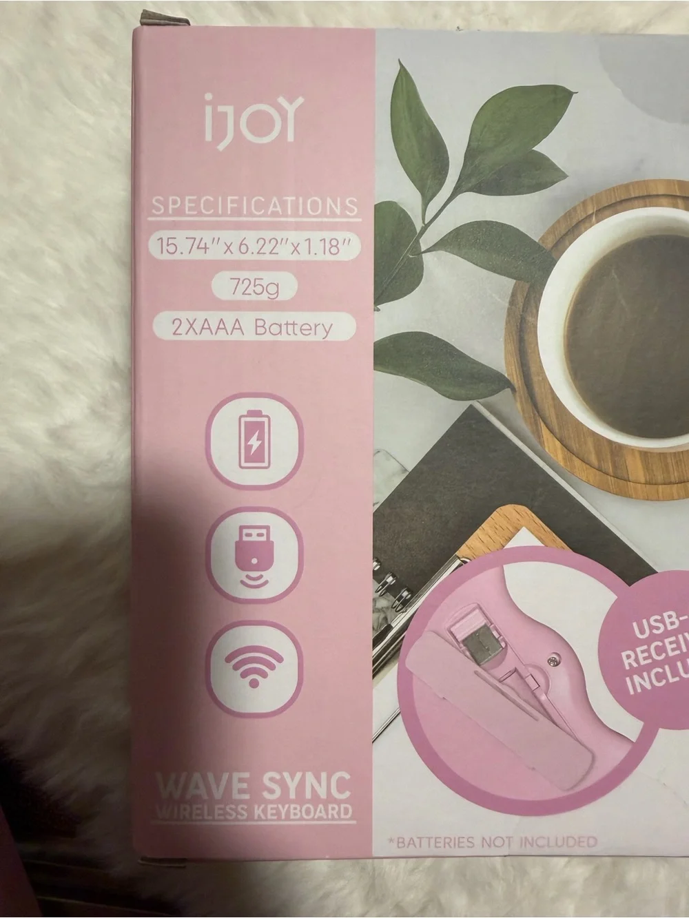 Wave Sync Wireless Tablet Keyboard - Pink